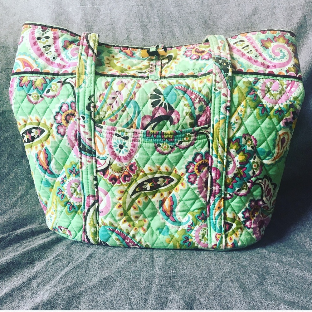 Large Vera Bradley tote in mint green